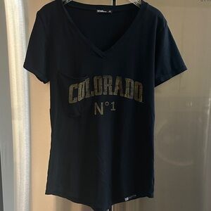 University of Colorado N°1 V-Neck Pocket Tee - Black 🖤💛